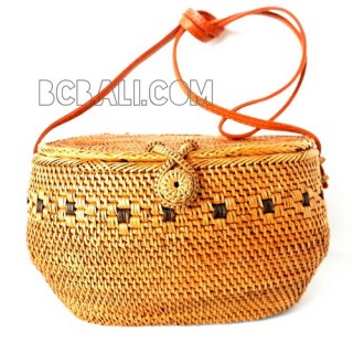 sling bags ata rattan ethnic motif handmade women design